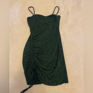 Green shimmery mini dress worn once